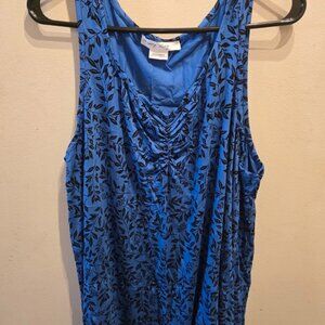 Addition Elle Blue Ruched Tank Top